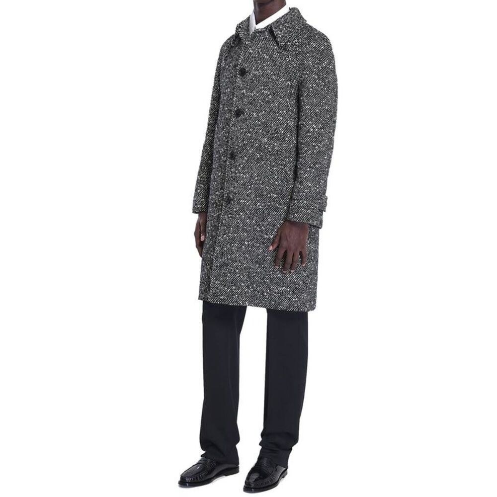 Celine Gray Mohair Men's Coat - Picture 2 of 4